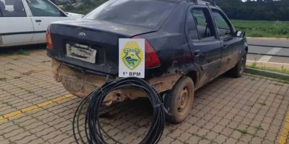 Imagem ilustrativa da imagem Policiais impedem furto de fios de telefonia em Castro