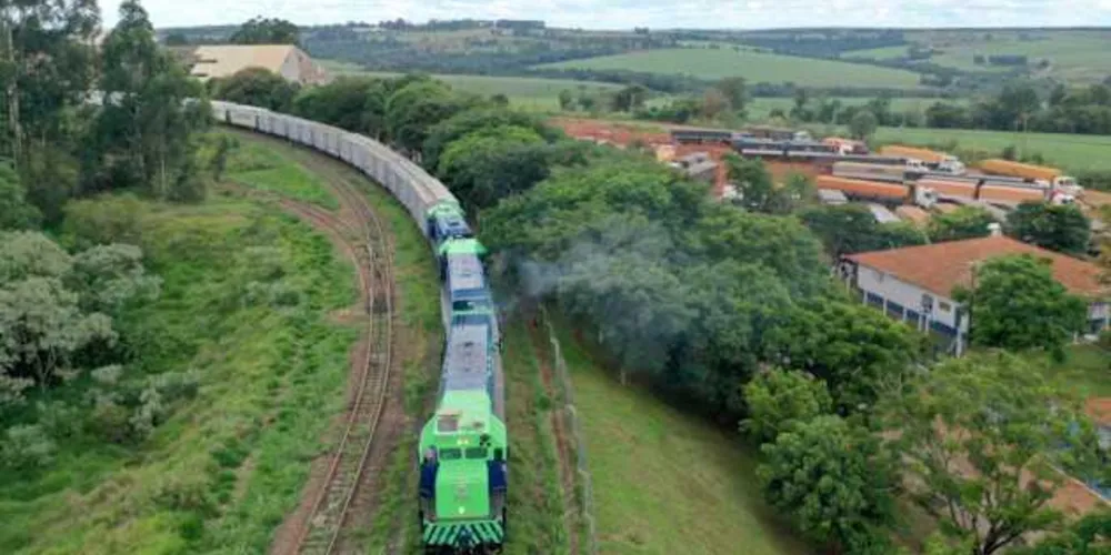 Foram movimentadas pela malha ferroviária 1,38 milhão de toneladas de produtos, 21,3% a mais que em 2019