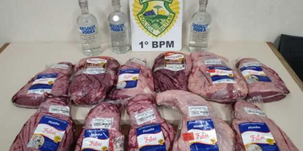 Imagem ilustrativa da imagem Homem é preso furtando picanha e vodka de mercado em Olarias