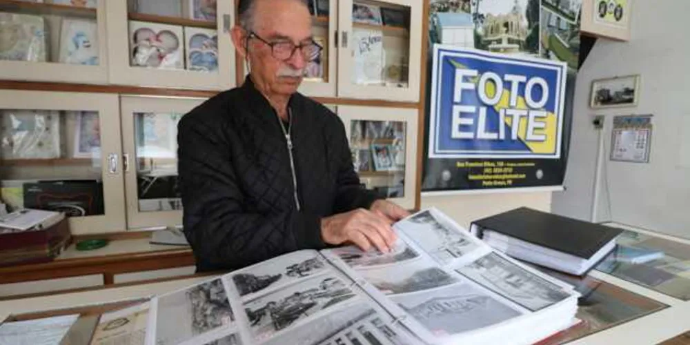 Com seu talento e amor pela fotografia, seu Domingos ajudou a retratar a história e a transformação de Ponta Grossa