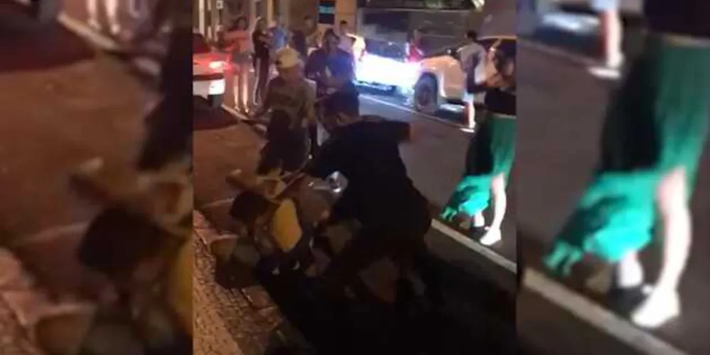 Imagem ilustrativa da imagem Vídeo flagra briga generalizada no Centro de PG
