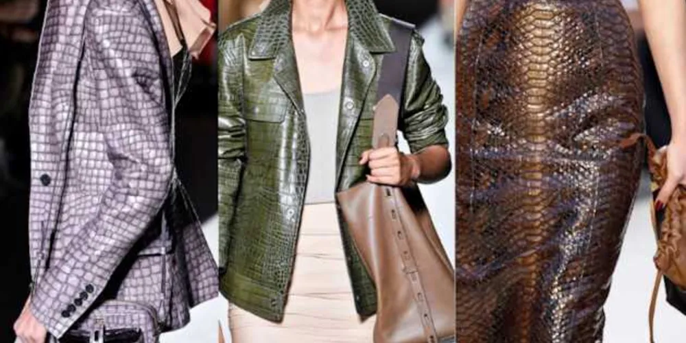 Hoje as marcas investem nesta textura de crocodilo no faux croco (falso croco)