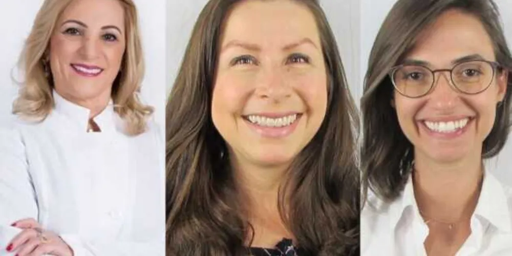 Ivete Sartori, cirurgiã-dentista | Caroline Aranalde, dentista da ClearCorrect e coordenadora do projeto WON | Carolina Castro, dentista e responsável pelo projeto WIN no Grupo Straumann Brasil.