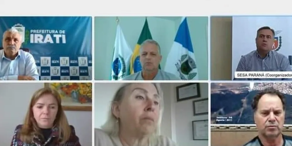 Prefeitos participaram de reunião com o secretário estadual de saúde, Beto Preto, nesta quinta-feira (27). Cidades atravessam momento mais grave da pandemia