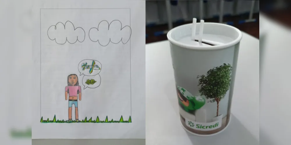Alunos fizeram desenhos e ganharam guloseimas