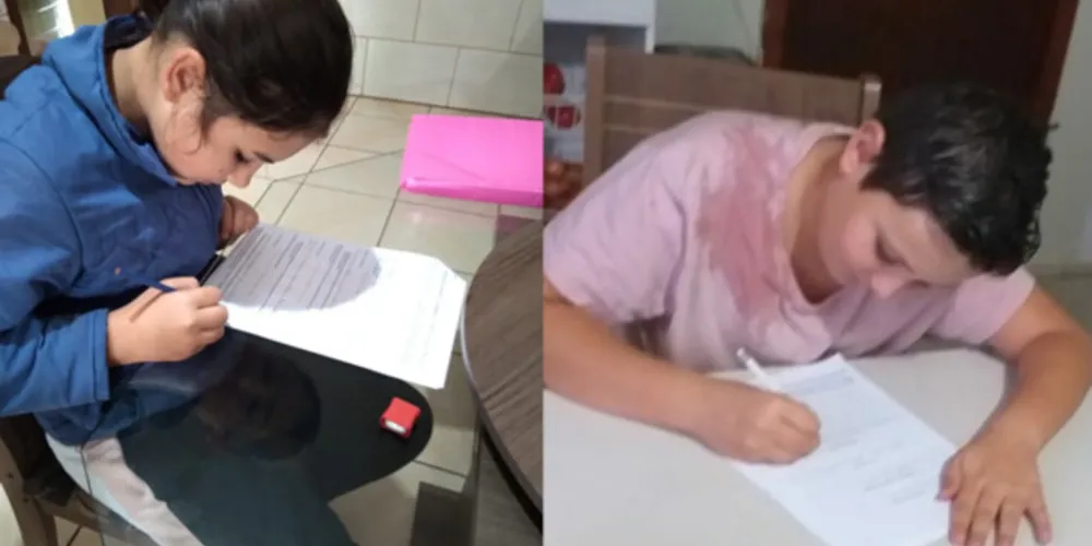 Alunos realizaram suas produções em casa