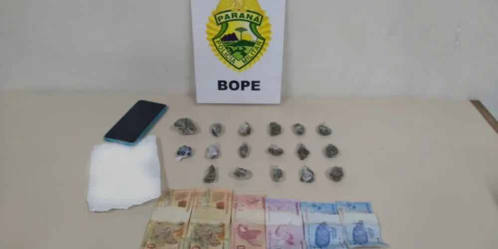 Rapaz foi detido com  porções de murruga e haxixe