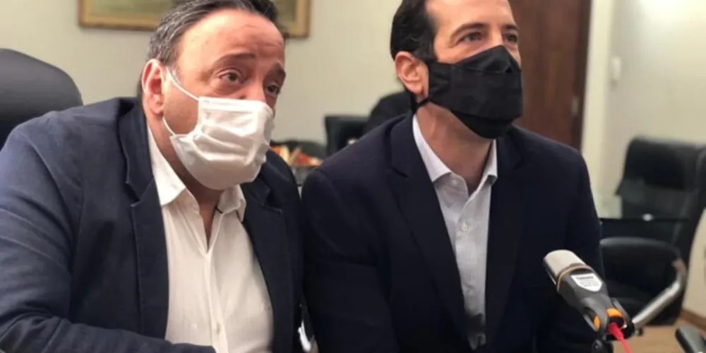 Deputado Hussein Bakri (PSD) e o secretário Renato Feder.