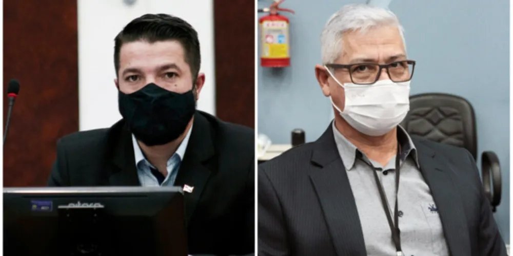 Vereadores Leandro Bianco (Republicanos) e Léo Farmacêutico (PV).