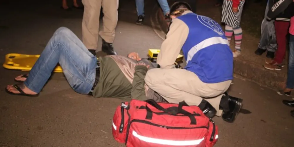 Homem de 60 anos foi atropelado nessa noite de sábado (1º)