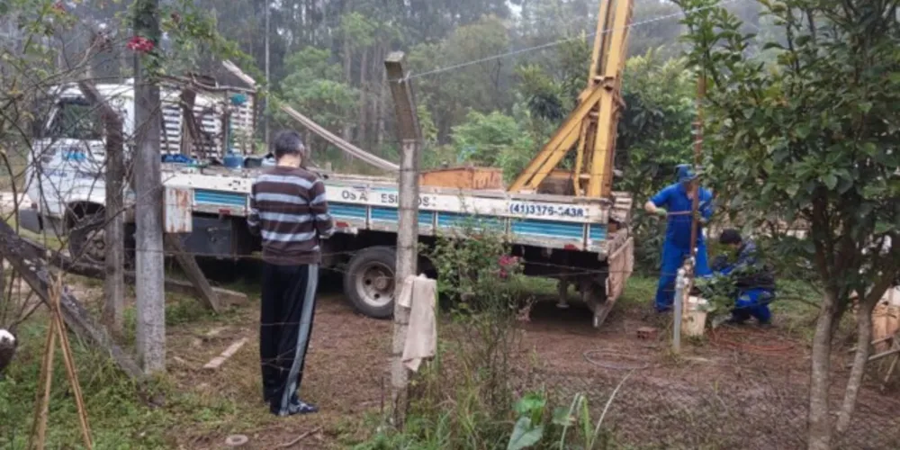 manutenção preventiva do sistema de abastecimento de água, localizada na região da Lagoa dos Pintos