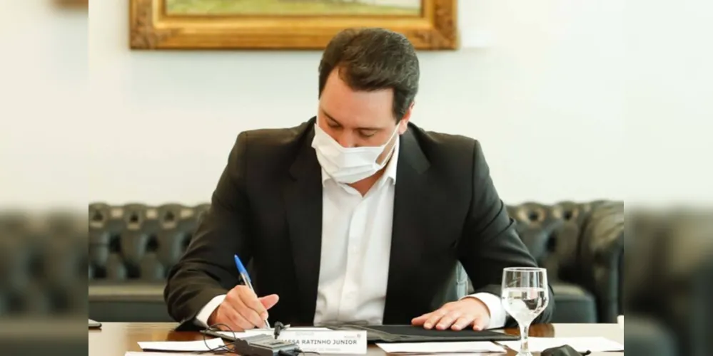 Governador do Paraná, Ratinho Junior (PSD).