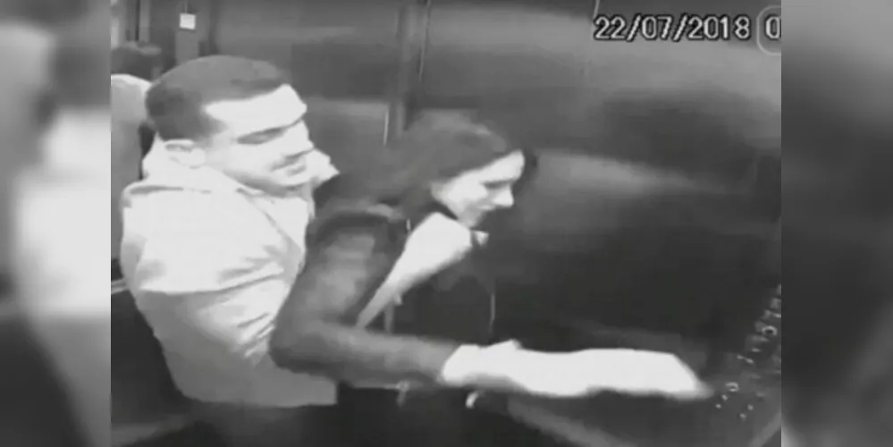 câmeras flagraram as agressões de Manvailer à Tatiane
