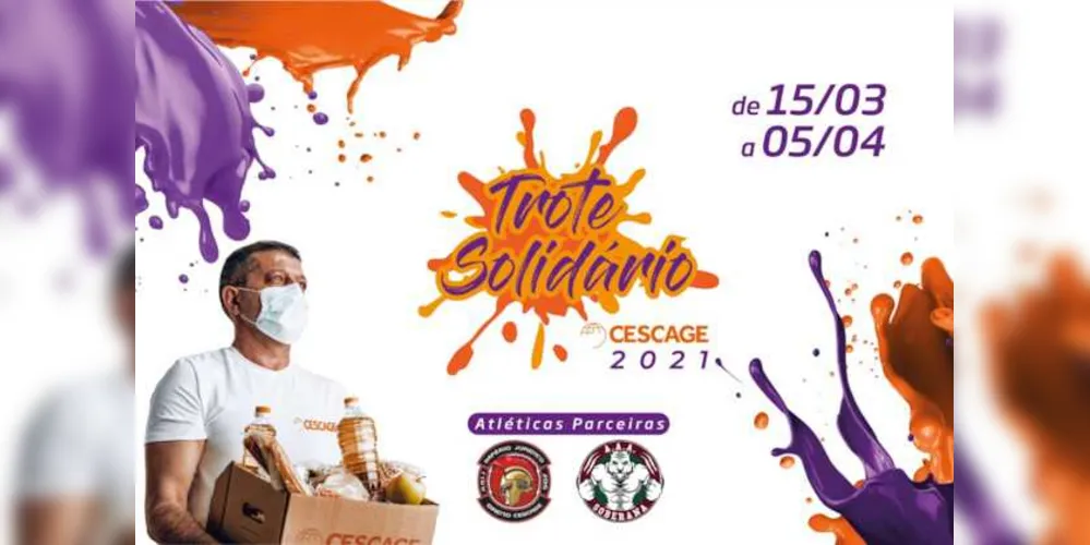 A campanha é coordenada pelas atléticas da faculdade, que irão mobilizar a arrecadação dos donativos