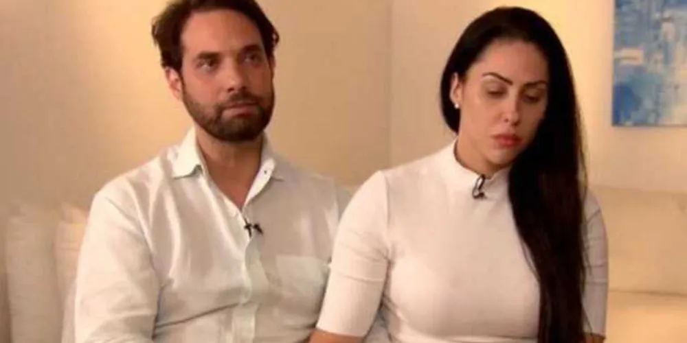Casal deu entrevista ao programa 'Domingo Espetacular'.