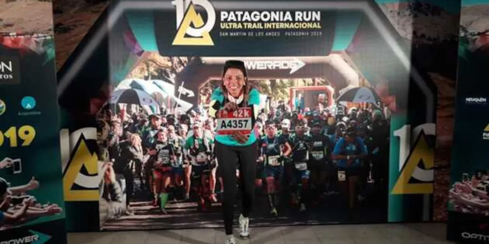 Mirian Castanho durante a Patagônia Run de 2019.