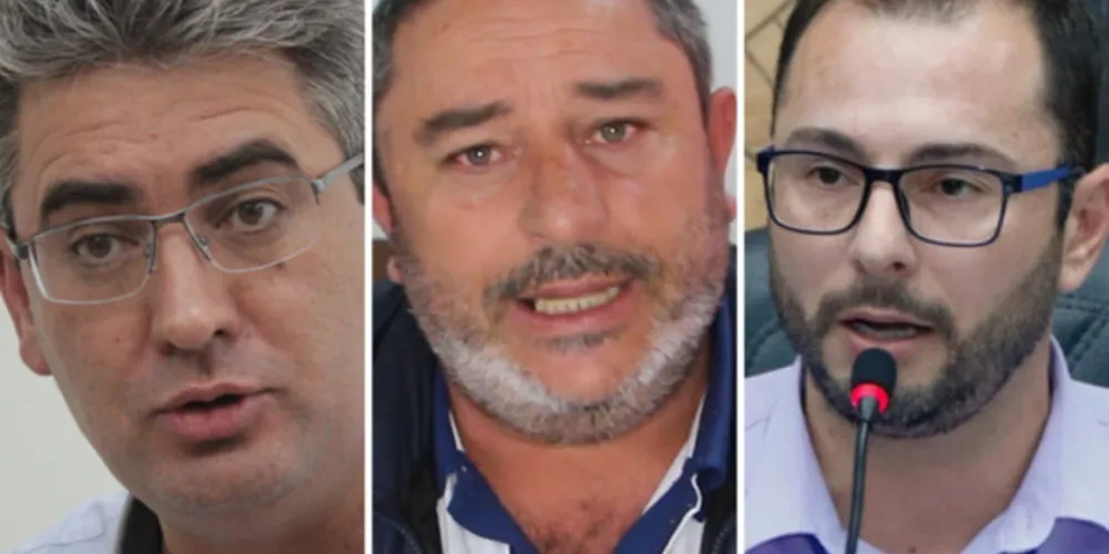 Julio Kuller (vereador), Luiz de Oliveira (Sintropas) e Daniel Milla (vereador).