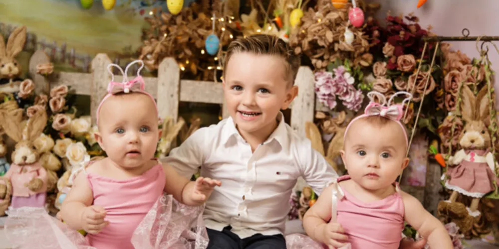 Sophia, Bernardo e Valentina Maichaki Marçal Delinski