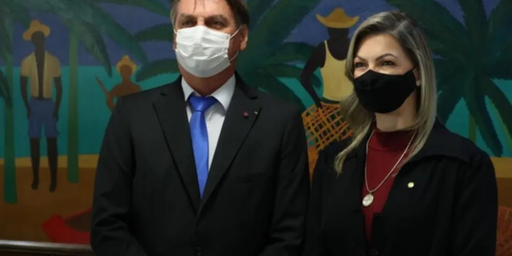 Jair Bolsonaro e Aline Sleutjes.