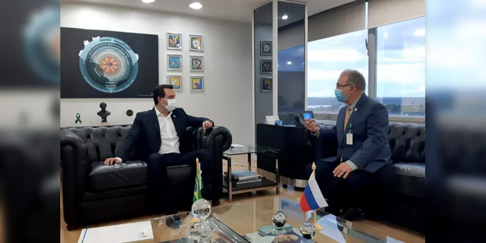 Governador Carlos Massa Ratinho Junior se reuniu com o ministro da Saúde, Marcelo Queiroga.