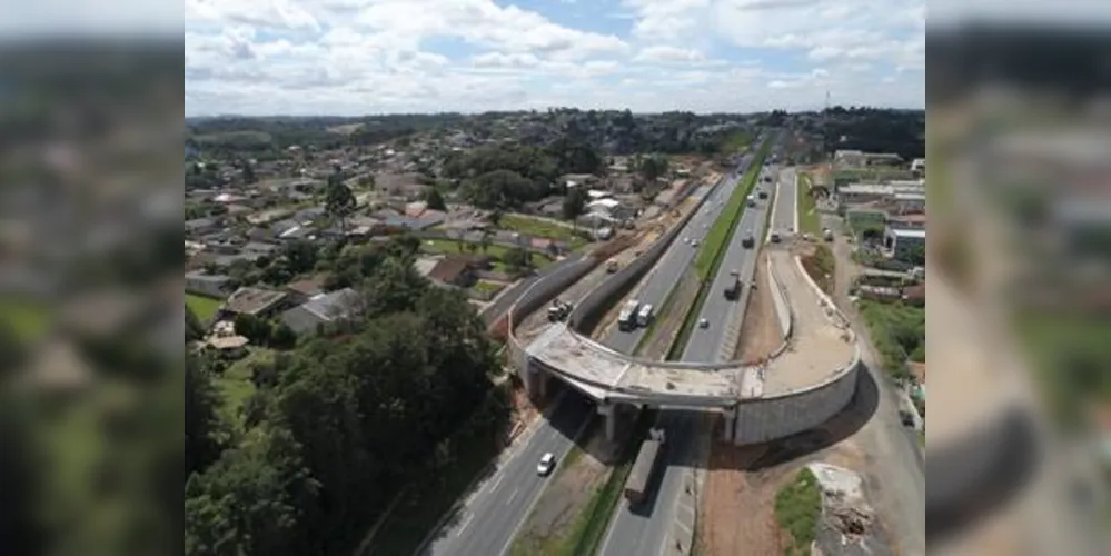 Trabalhos do novo viaduto na região do Cercadinho, km 109 da BR 277, já estão na reta final