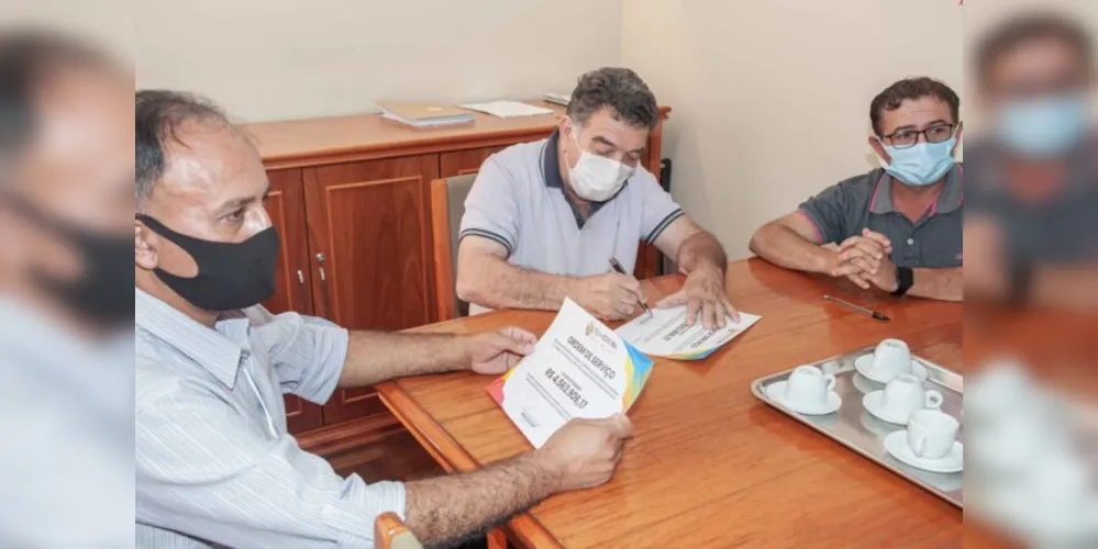 Ordem de serviço foi assinada nesta quinta-feira (8) pelo prefeito Dr. Marcio Matos