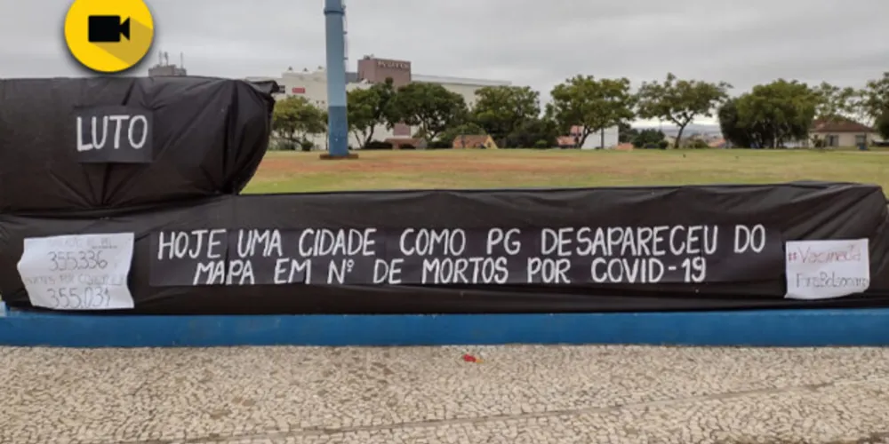 Imagem ilustrativa da imagem Letreiro em PG é coberto em luto às vítimas da Covid
