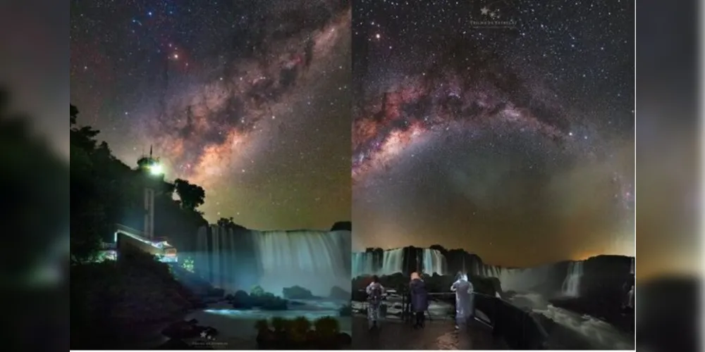 É possível identificar nebulosas, poeira cósmica e diversas constelações