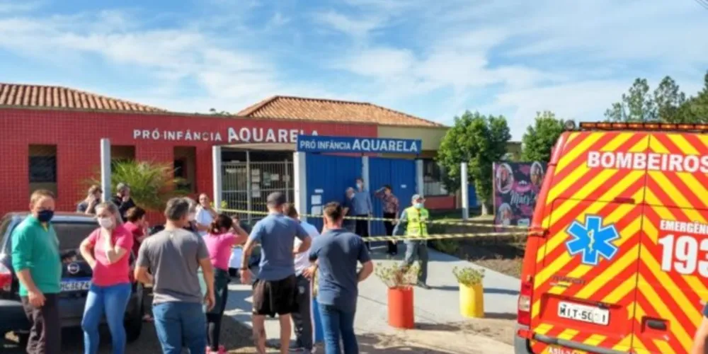 Atentato em escola de Saudades, no Oeste de Santa Catarina, nesta manhã de terça-feira (4)