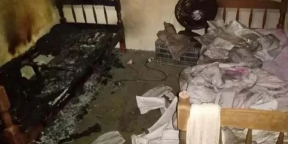 Incêndio na residência família ocorreu domingo. As duas foram intoxicadas com a fumaça