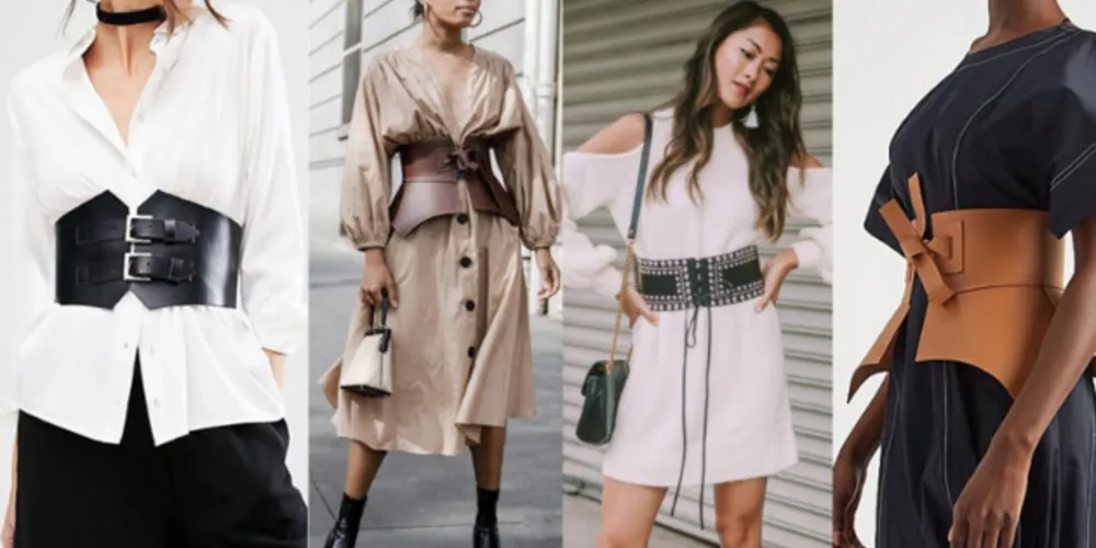 E o que chega como hit da estação é o corset belt, traduzindo (cinto espartilho).