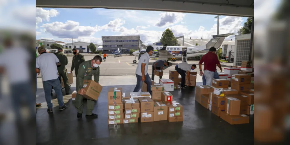 Também foram enviadas 363.340 vacinas para os municípios