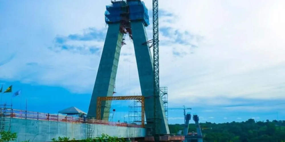 Imagem ilustrativa da imagem Obras da nova ponte entre Brasil e Paraguai chegam a 52%