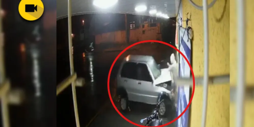 Imagem ilustrativa da imagem Motorista bêbado prensa policial contra parede no PR