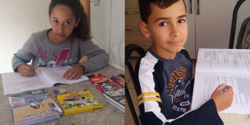 Alunos realizaram produções de suas casas