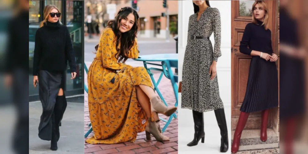 Alie seu vestido com meia-calça opaca e com fios encorpados, é uma ótima opção para um toque de estilo ao visual. 