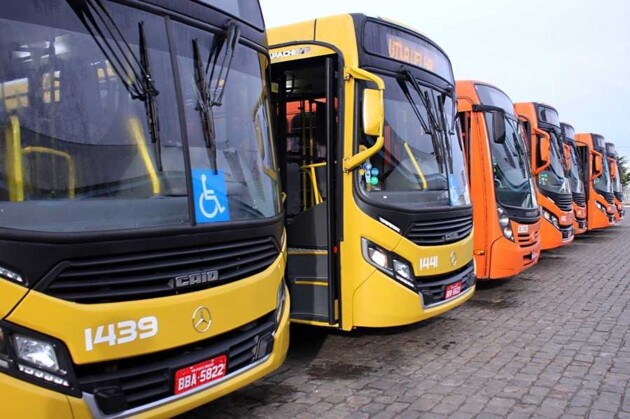 100% dos ônibus estão parados, em Ponta Grossa.