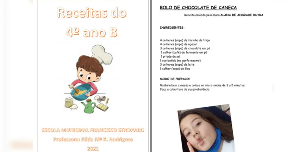 Registro mostra as etapas para realizar as receitas