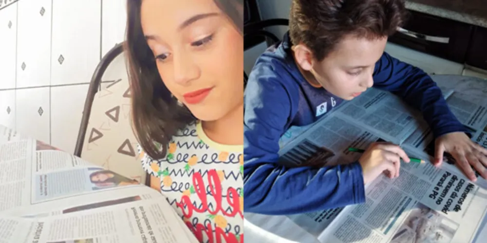 Alunos receberam exemplares impressos do JM para explorarem