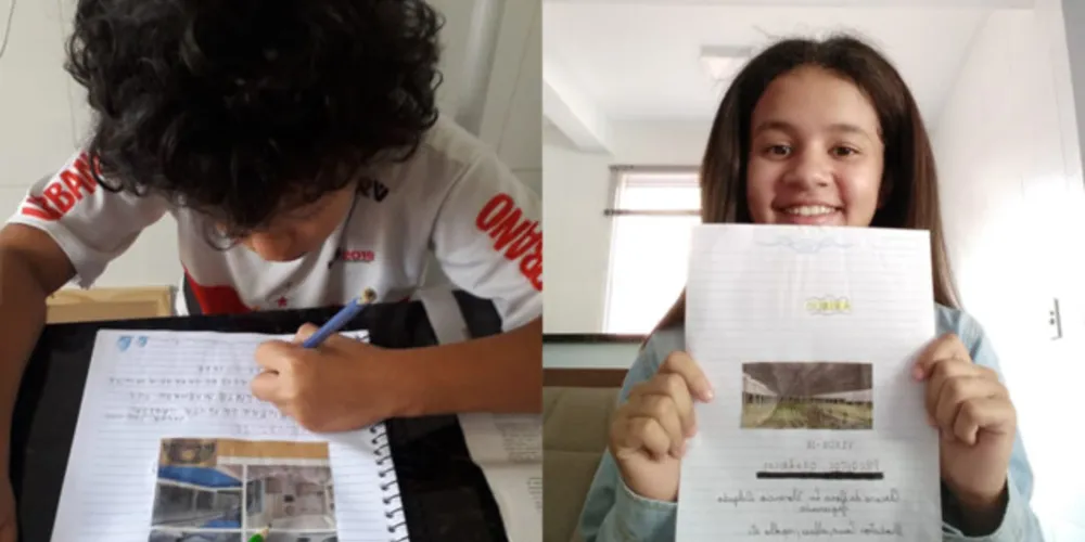 No papel, estudantes reproduziram alguns anúncios