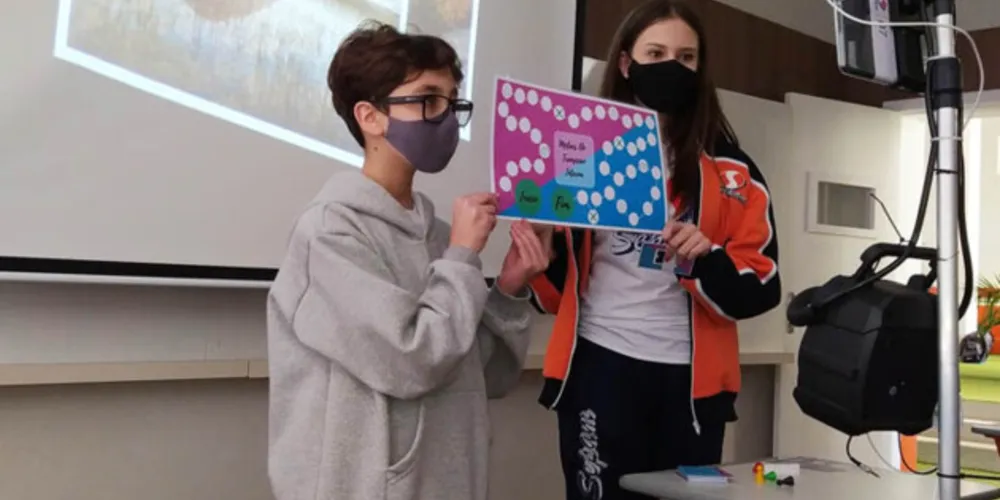 Após apresentação, todos da turma puderam aproveitar os jogos elaborados