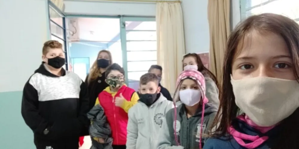 Aluna registrou momento de sustentabilidade junto aos colegas