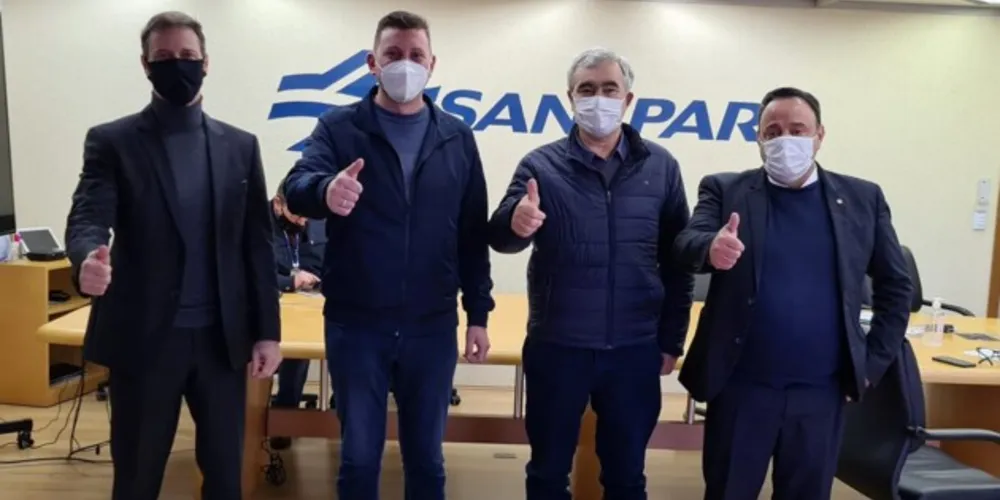 Prefeito Leandro Jasinski esteve reunido com o presidente da Sanepar