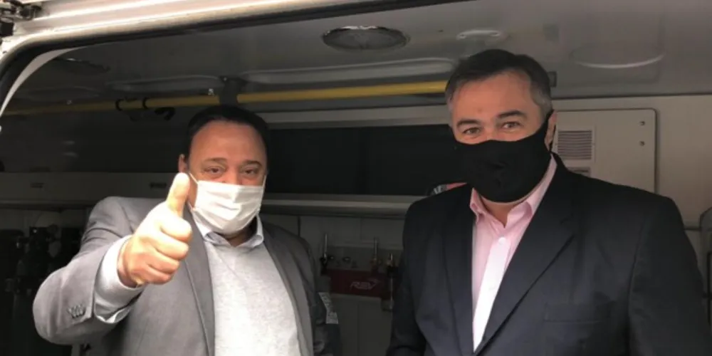 Deputado Hussein Bakri (PSD) e secretário de Saúde, Beto Preto.