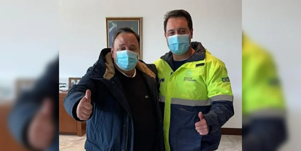 Deputado Hussein Bakri (PSD) e Ratinho Jr. (PSD).