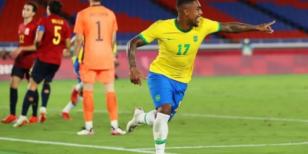 Malcom foi o autor do gol que deu o título para a seleção brasileira.