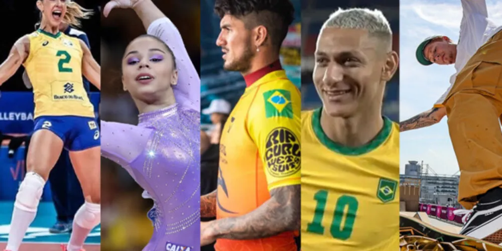 Vôlei, ginástica, surf, futebol e skate são os destaques do dia
