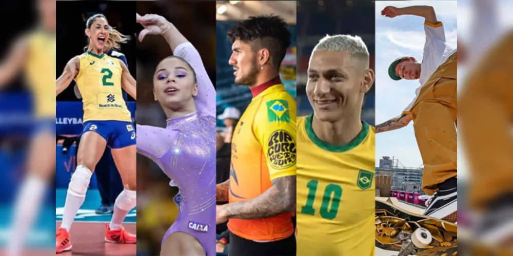 Vôlei, ginástica, surf, futebol e skate são os destaques do dia