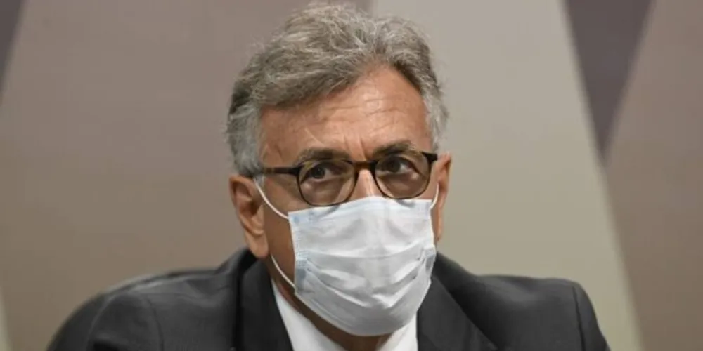 Militar da reserva, Hélcio Bruno de Almeida, durante oitiva da 'CPI da Pandemia'.