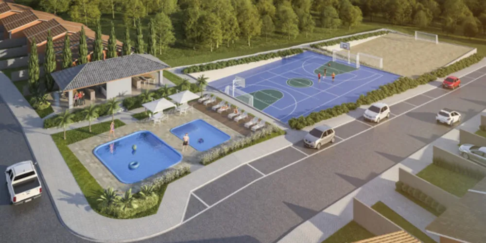 Espaço também tem quadras poliesportivas